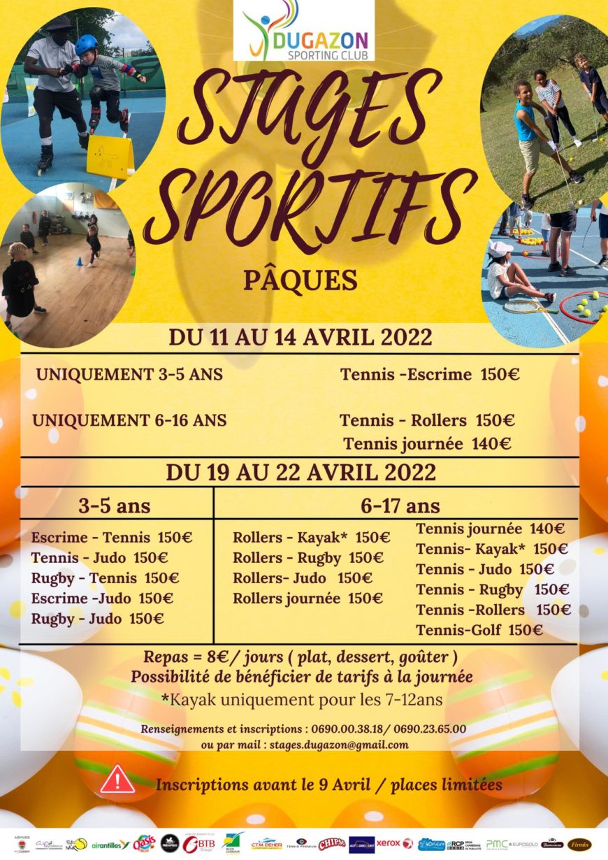 Stages Sportifs de Pâques – Abymes