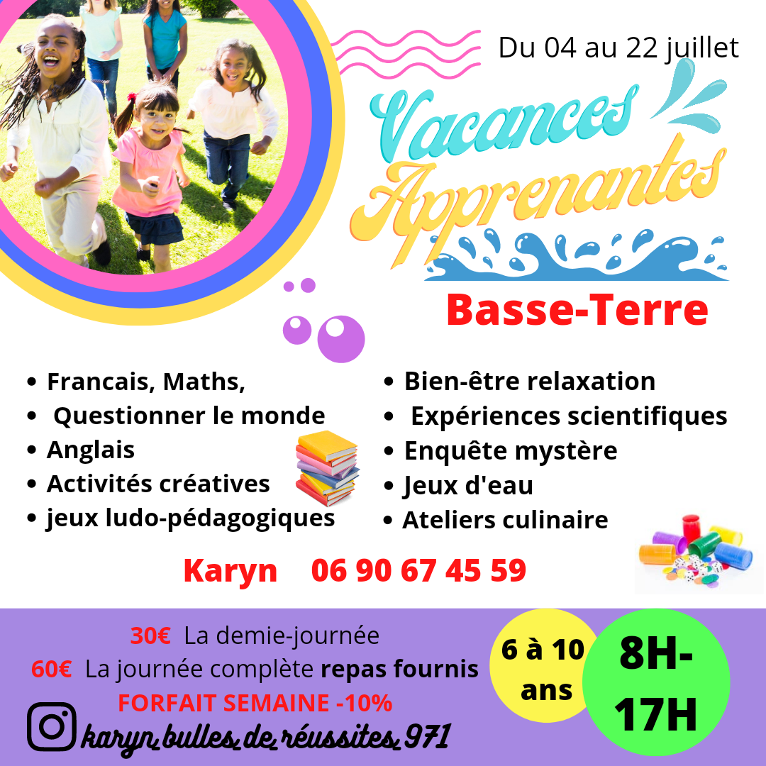 Juillet – Vacances apprenantes – Basse Terre