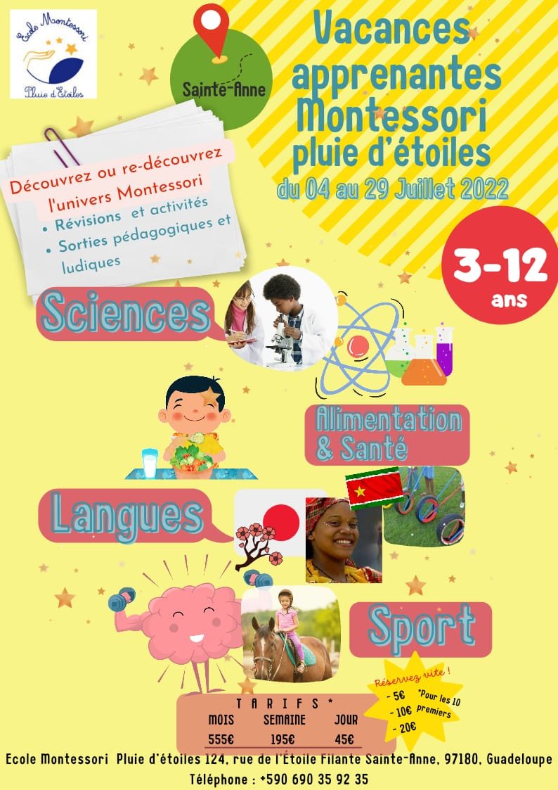 Juillet -Vacances apprenantes- Sainte Anne