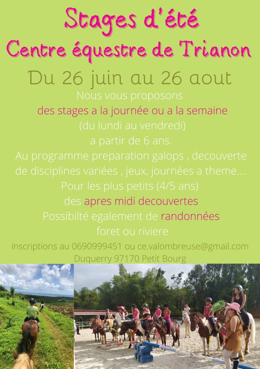 Juin Juillet Aout – Equitation – Petit-Bourg