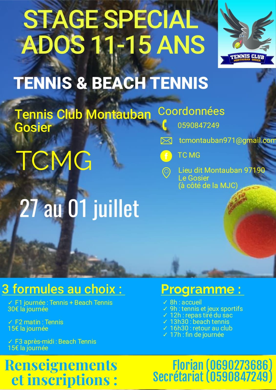 Juillet – Tennis – Gosier