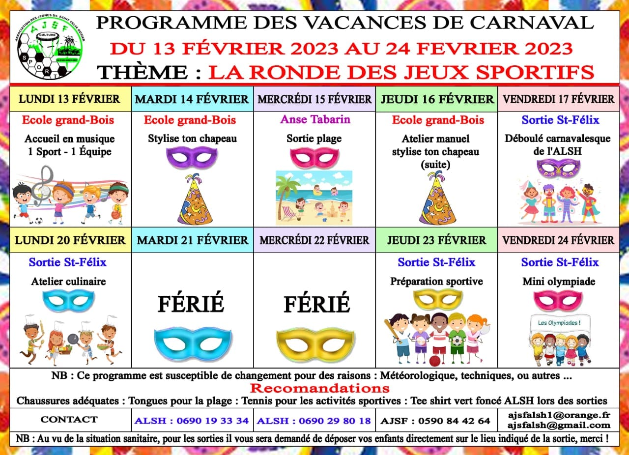 VACANCES DE CARNAVAL – Gosier