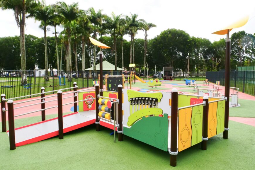 Rénovation de l’aire de jeux de la verdure au Lamentin