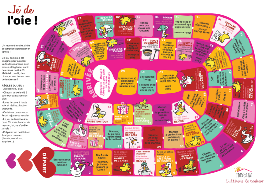 🌸 Jeu de l’oie spécial Fête des Mères 🌸